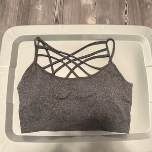Zenana Outfitters Charcoal Strappy Bra